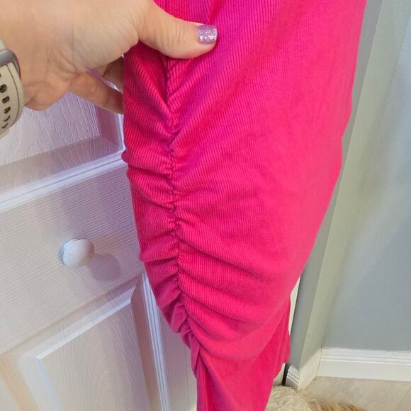 Michael Stars Pennie ribbed knit midi dress pink Stitch Fix Resort Wear cruise - Picture 4 of 8